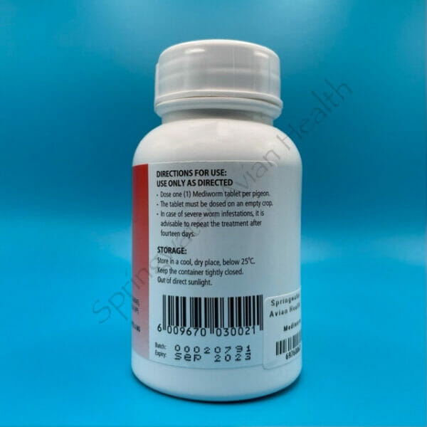 Medpet Mediworm Bottle right side of label