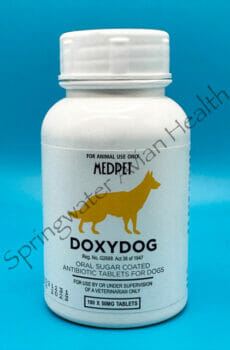 Doxydog 50mg tablets bottle.