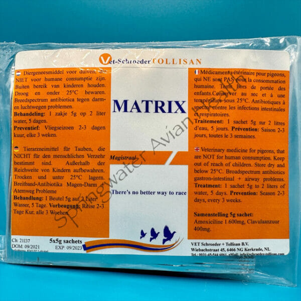 Matrix antibiotic label