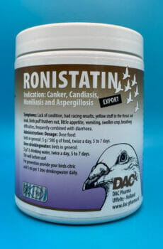 Front of Ronistatin jar.