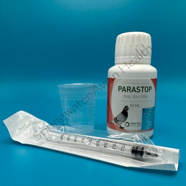 Pantex Parastop bottle, cup & syringe