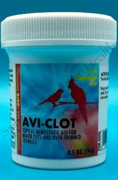 Jar of Morning Bird Avi-Clot powder