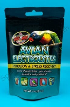 Front of Zoo Med Avian Electrolytes package.