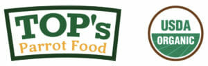 Top's parrot food logo