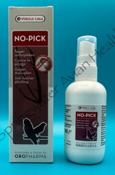 Versele-Laga Oropharma No-pick spray bottle and packaging.