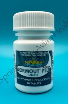 Jar of Pigeon Wormout Plus Tablets