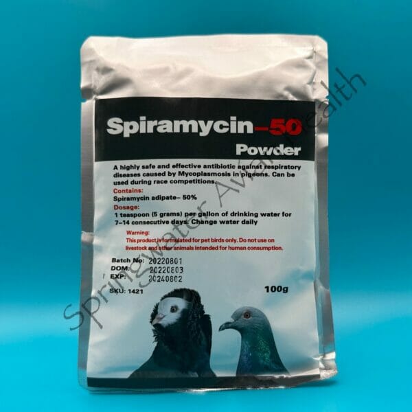 Front of Spiromycin-50 packet.